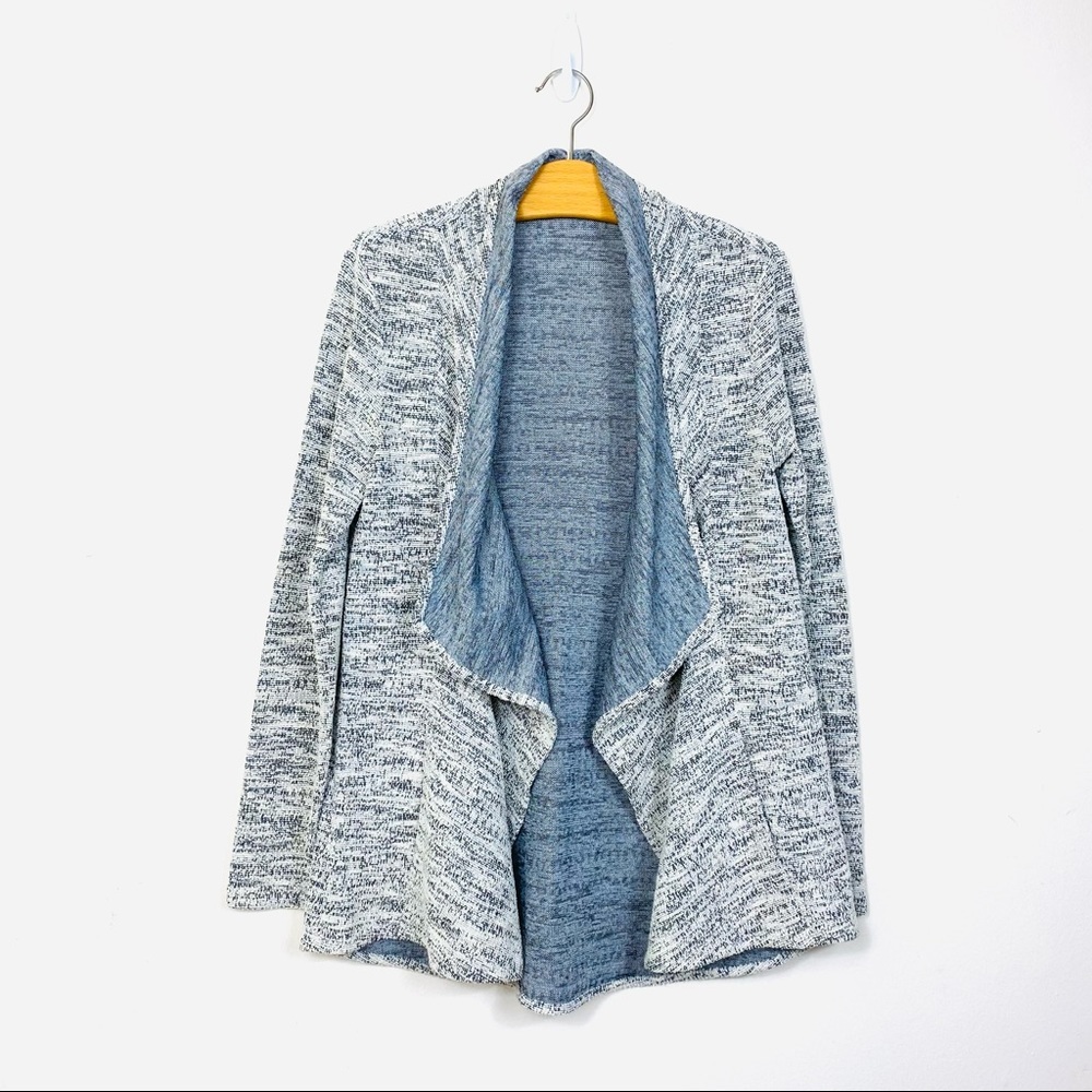 Club Monaco Gray Open Cardigan Pocket Both Sides Size Medium